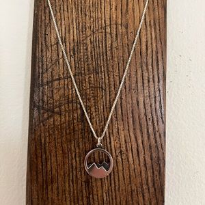 Mountain sterling silver necklace.